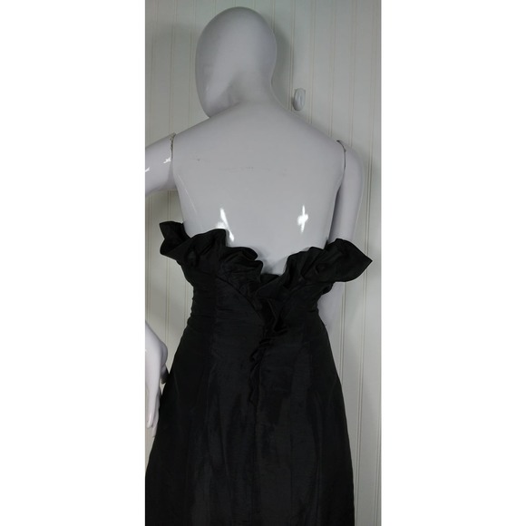Jim Hjelm Ocassions strapless dress size 12 black strapless gown maxi length - Picture 4 of 13